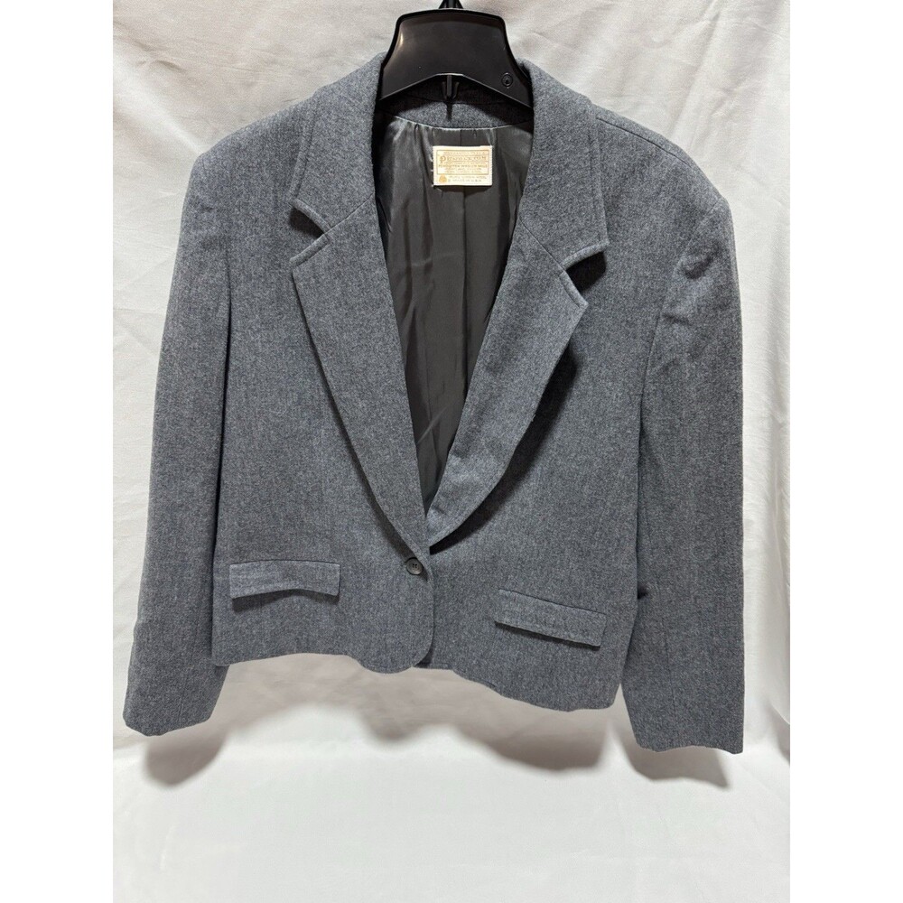 Pendleton Jacket 100% Pure Virgin Wool Gray USA Sz. See Measurements